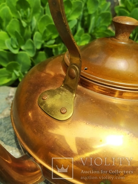 Чайник коллекционный Португалия клеймо медь, фото №9