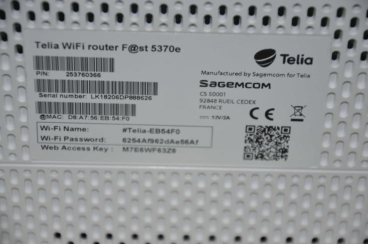 Wi-Fi Роутер двухдиапазонный Sagemcom Fast 5370, numer zdjęcia 4