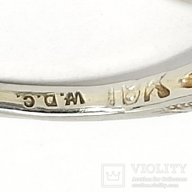 Золотое кольцо эпохи art deco c бриллиантами, фото №7