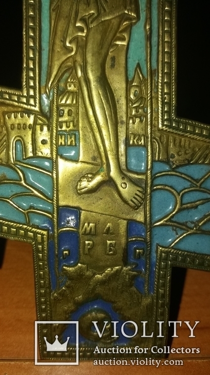 Крест с Предстоящими 17 см 3 цвета эмали, фото №6