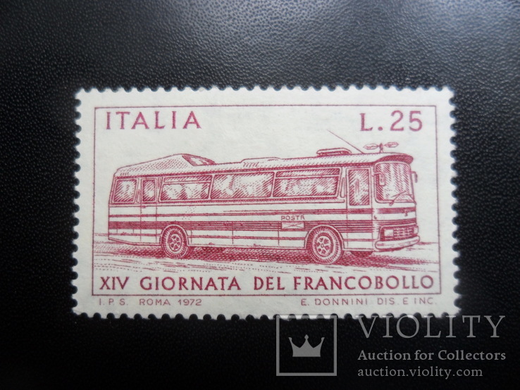 Транспорт. Италия. 1972 г. Автобус.  марка MLH