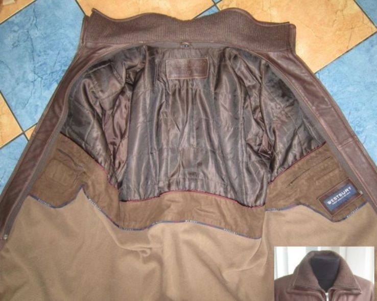 Большая утеплённая мужская кожаная куртка WESTBURY. Швейцария. Лот 908, photo number 6