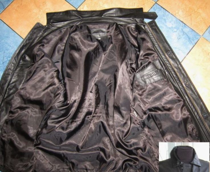 Лёгкая большая мужская кожаная куртка COCCI. Италия. Лот 907, фото №8