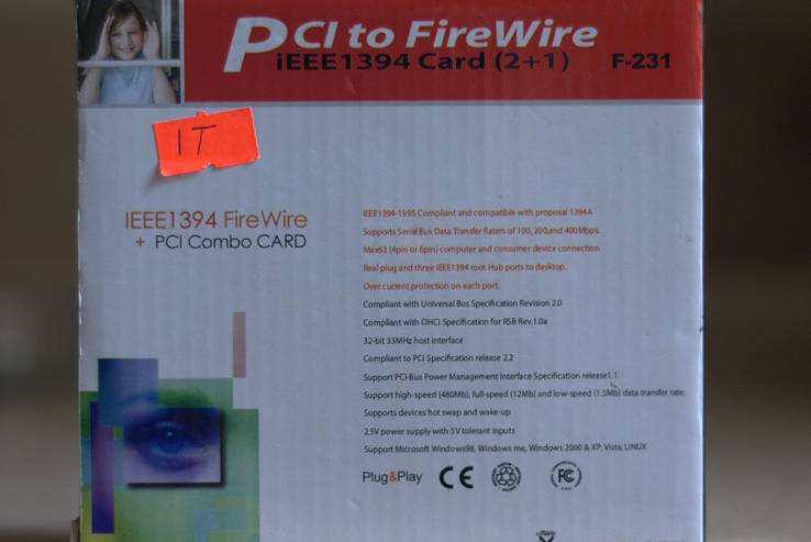 Контролер IEEE 1394 Fireware STLab F231. 2 + 1 port, photo number 5