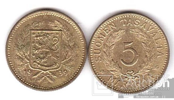 Фінляндія Фінляндія - 5 марок 1939