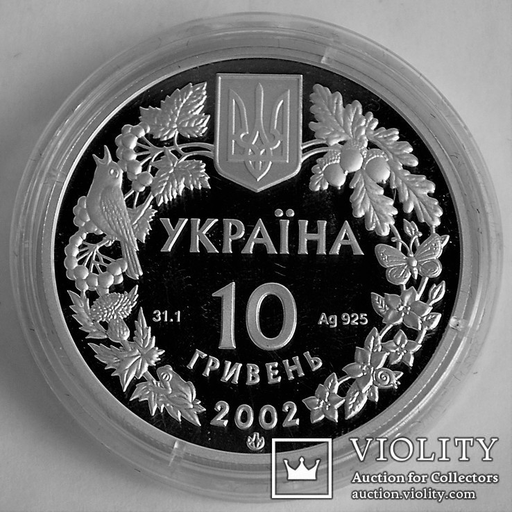 Пугач. 10 грн 2002 р, срібло, фото №3