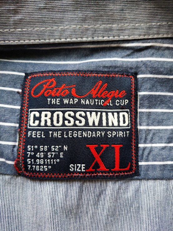 Рубашка серая микрополоска CROSSWIND коттон p-p XL, фото №8