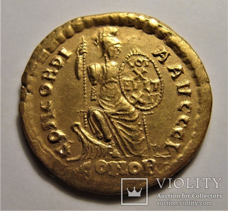  Феодосий I Великий, солид ,Римская империя ., фото №3
