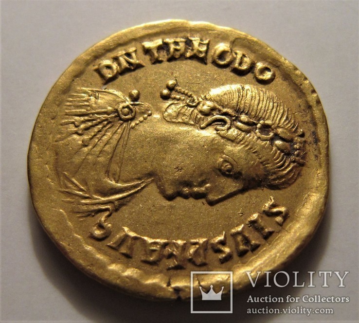  Феодосий I Великий, солид ,Римская империя ., фото №5