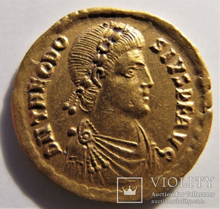  Феодосий I Великий, солид ,Римская империя ., фото №10
