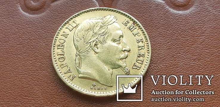 Золото 20 франков 1866 р. Наполеон ІІІ, фото №2