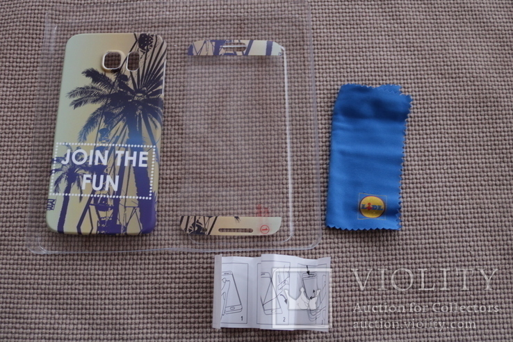 Защитный набор: чехол бампер, пленка и платок для Samsung Galaxy S6, фото №4