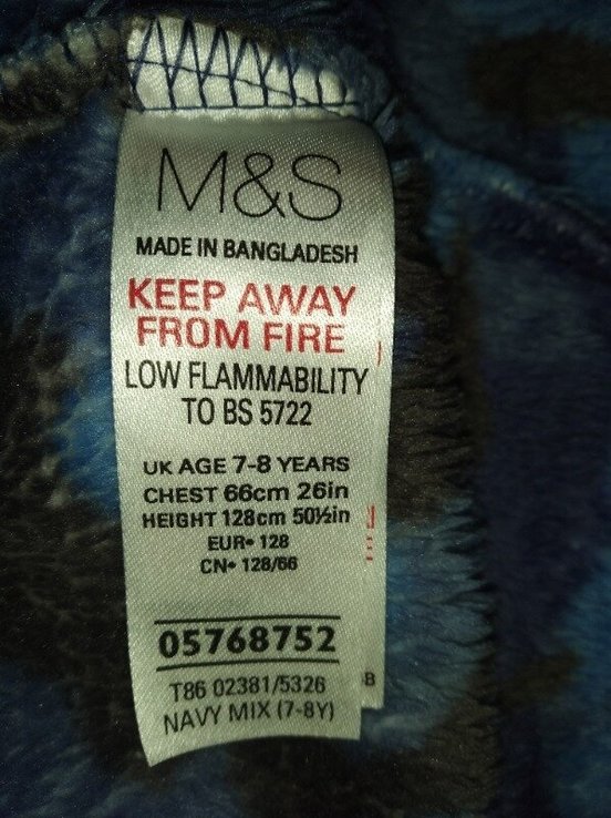 Новий халат на 7-9 років Marks &amp; Spencer, photo number 6