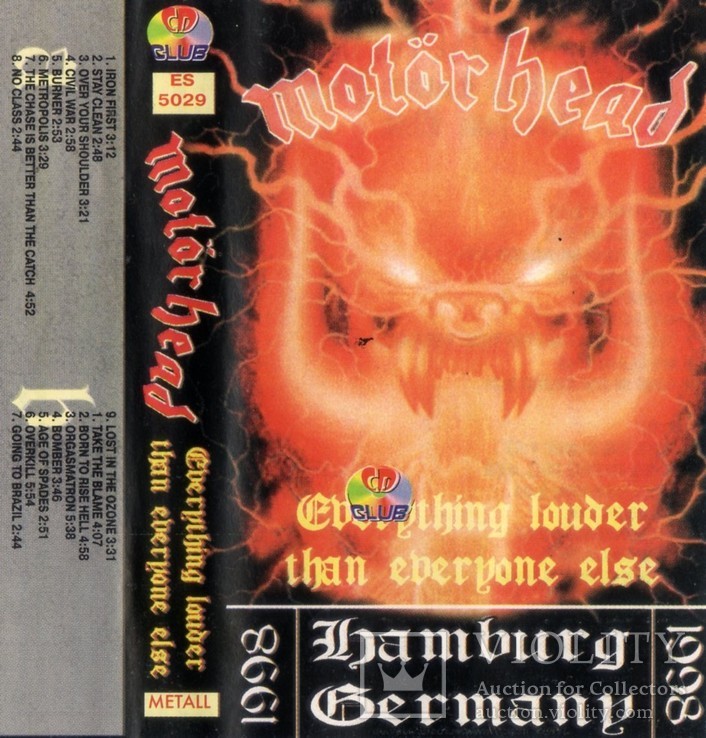 Motorhead (Everything Louder Than Everyone Else) 1998. (MC). Кассета. Euro Star, фото №6