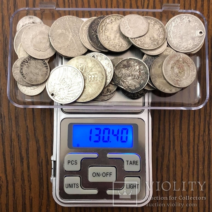 Лот Монет з дефектами срібло. 130,40 грам.