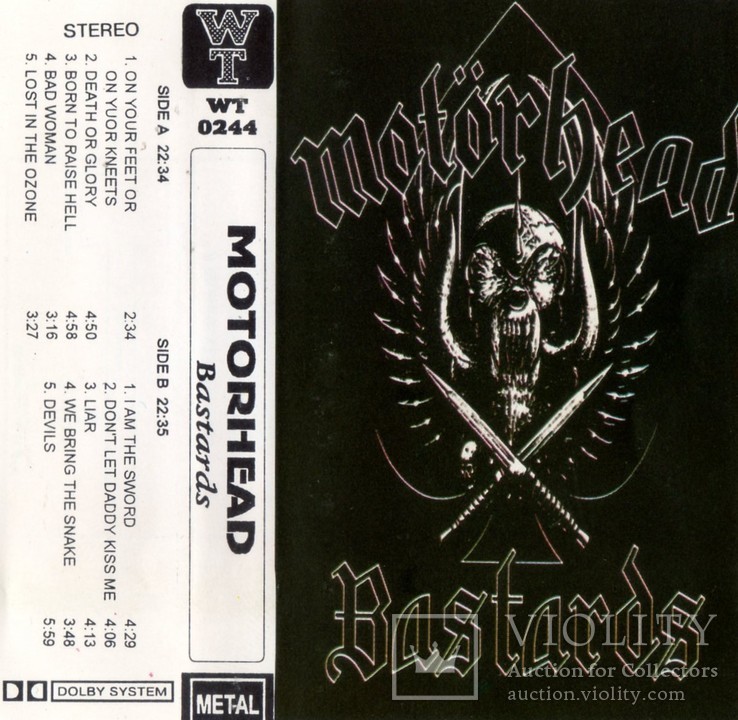 Motorhead (Bastards) 1993. (MC). Кассета. Western Thunder. Ukraine., фото №6