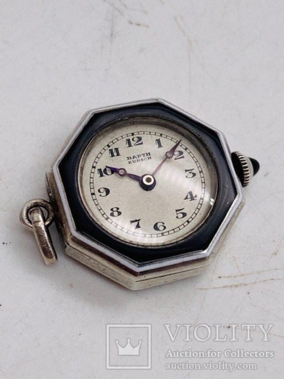 Часы-подвеска серебро. Начало ХХ века., фото №7