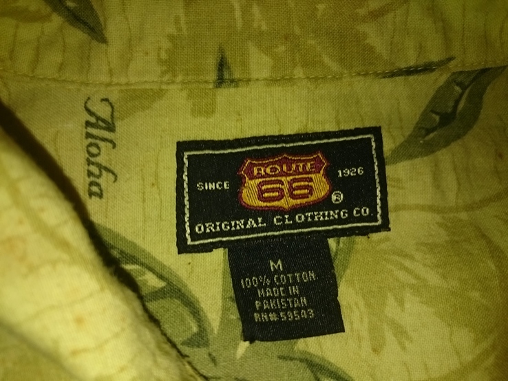 "гавайская" рубашка ROUTE 66 (M) original VINTAGE, фото №5