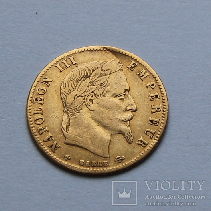 5 франков 1863 Франция. Золото. 1,62 г, фото №2