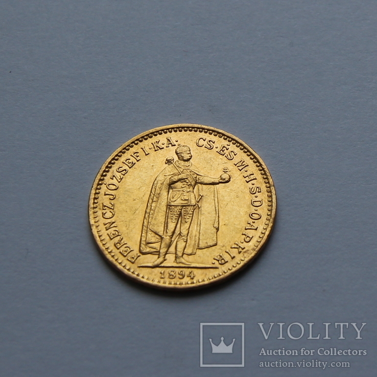 10 крон 1894 Австрия. Золото. 3,39 г, фото №2