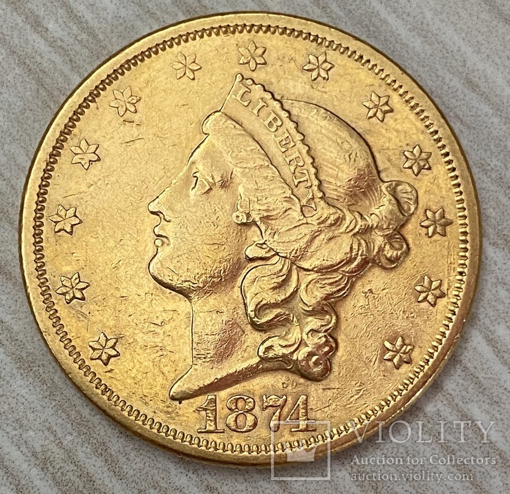 20 долларов 1874, фото №2