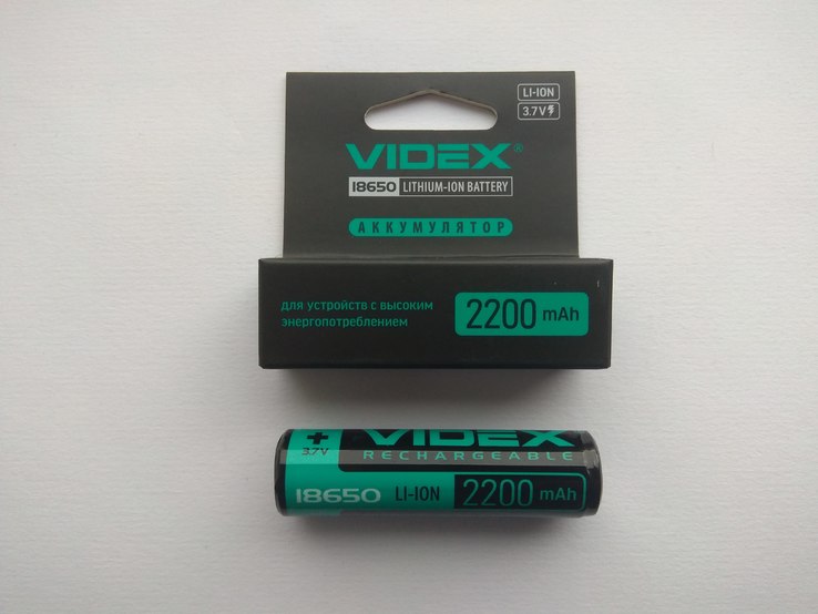 Аккумулятор Videx Li-Ion 18650 (С защитой) 2200mAh