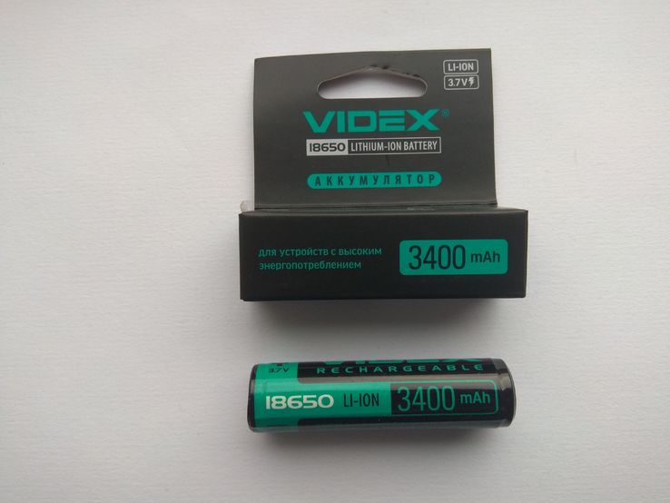 Аккумулятор Videx Li-Ion 18650 (С защитой) 3400mAh