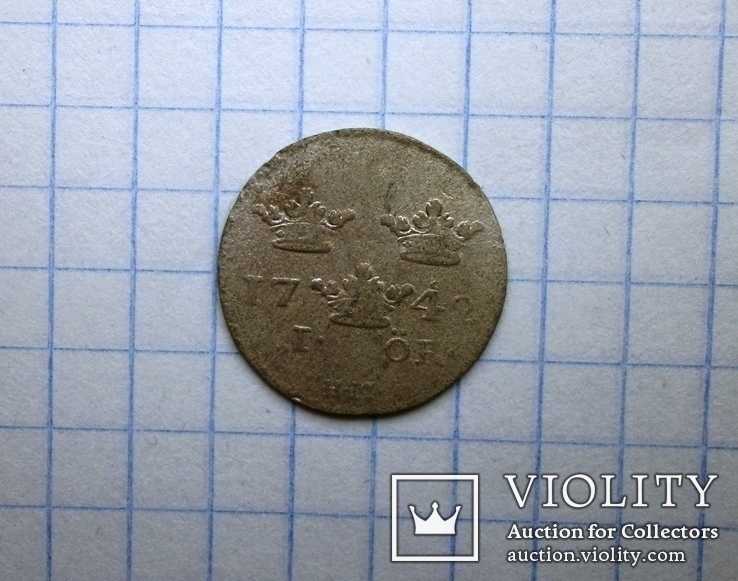 1 эре 1742 г. Швеция, фото №4