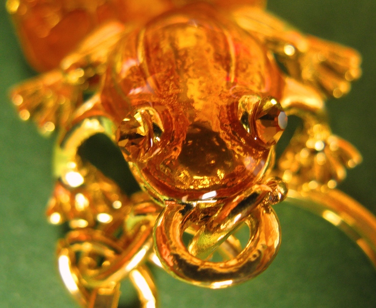 Брелок " золотая жабка " , Сувенирный брелок " золотая лягушка ", photo number 7