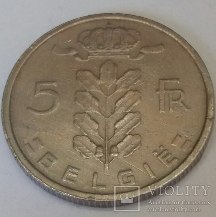 Бельгія 5 франків, 1973, фото №3