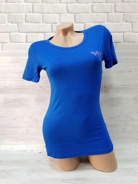 Базовая женская футболка YN. М синяя., фото №3