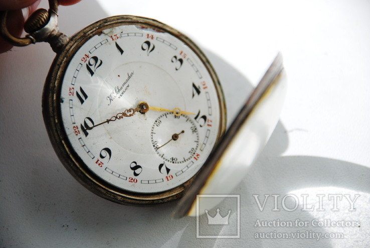 Старинные карманные  часы  ( серебро 800), фото №2