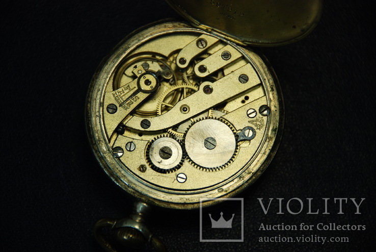 Старинные карманные  часы  ( серебро 800), фото №10