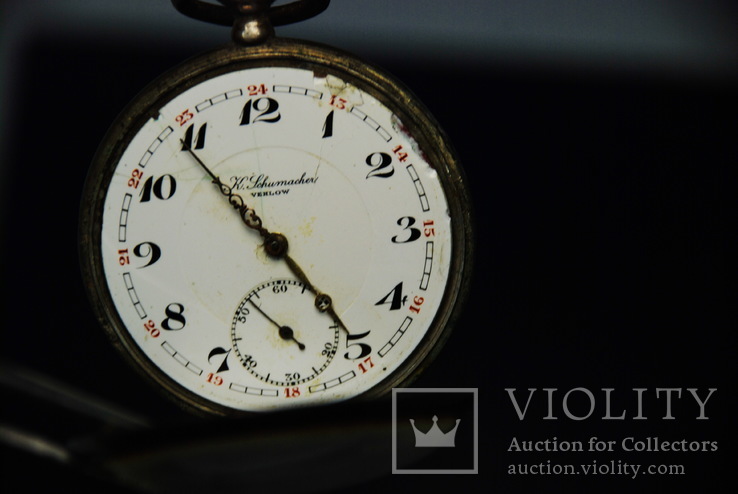 Старинные карманные  часы  ( серебро 800), фото №12