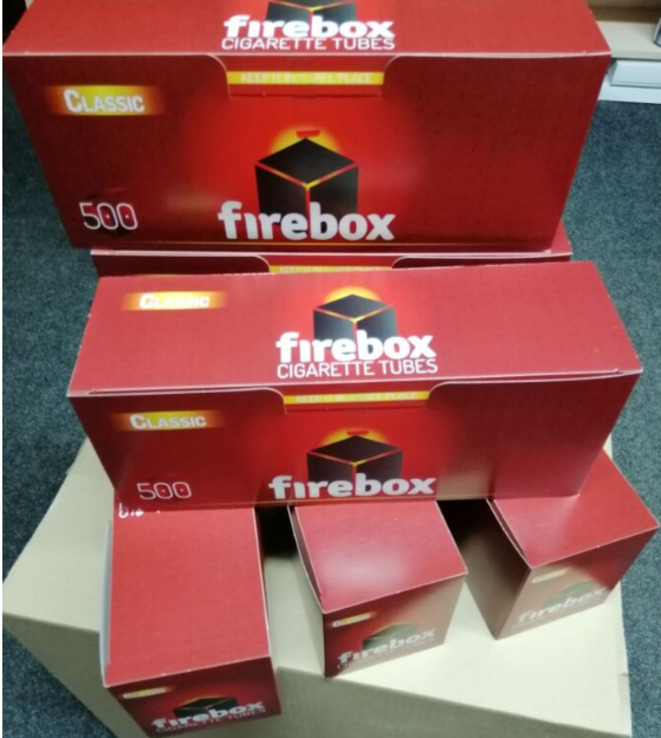 Гильзы Firebox (500 шт) под табак, для изготовления сигарет