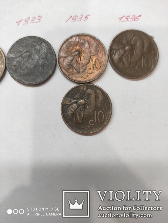 10 чентезимо 1919 інші 17 монет в бонус. Надзвичайно Рідкісна монета, фото №7
