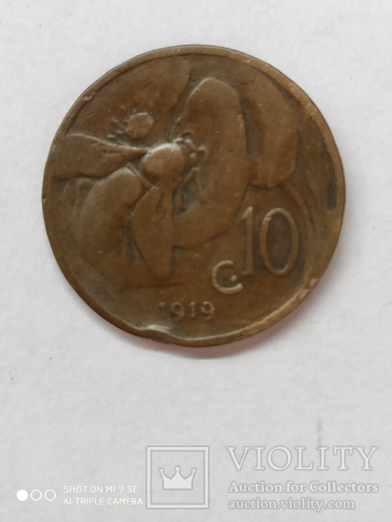 10 чентезимо 1919 інші 17 монет в бонус. Надзвичайно Рідкісна монета, фото №3