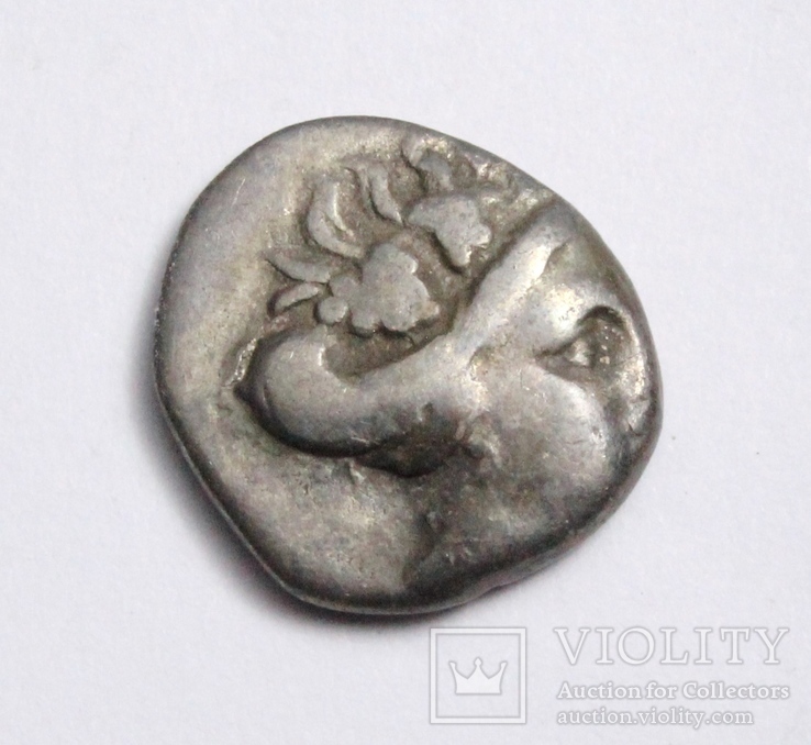 Острів Евбея, м.Гістіея (Ореос), срібний тетробол, ІІІ-ІІ ст. до н.е., фото №5