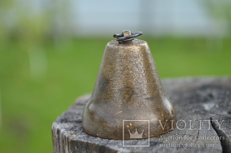 Старинный античный бронзовый колокол Колокольчик СССР, фото №2