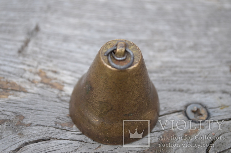 Старинный античный бронзовый колокол Колокольчик СССР, фото №6