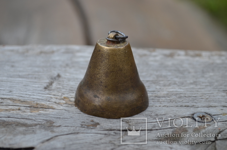 Старинный античный бронзовый колокол Колокольчик СССР, фото №12
