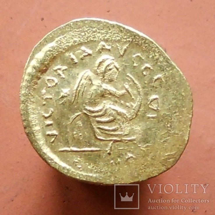 Византия: Юстиниан I (527-565) семис (2,24 г), фото №3