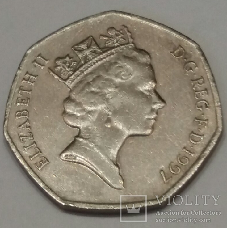 Велика Британія 50 пенсів, 1997, фото №3