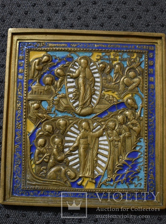 Икона плакетка Воскресение Христово 4 цвета эмали, фото №9