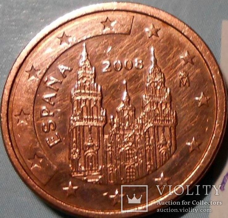 1 евро цент. Испания 2008, photo number 3
