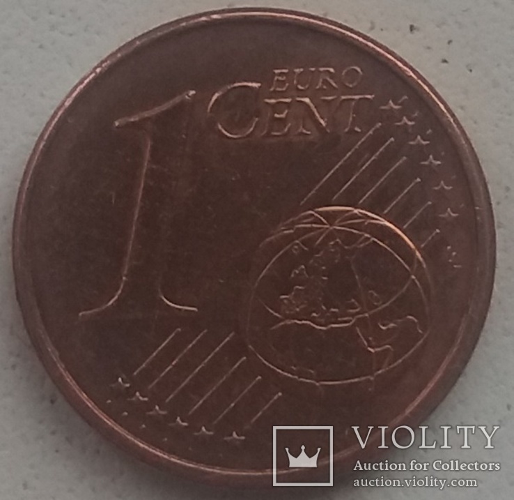 1 евро цент. Испания 2008, фото №6