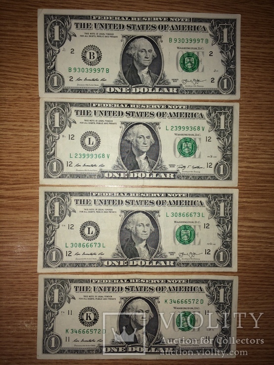 № "666" - "999" Дьявольский доллар  One USA dollar 2013-2017, фото №2