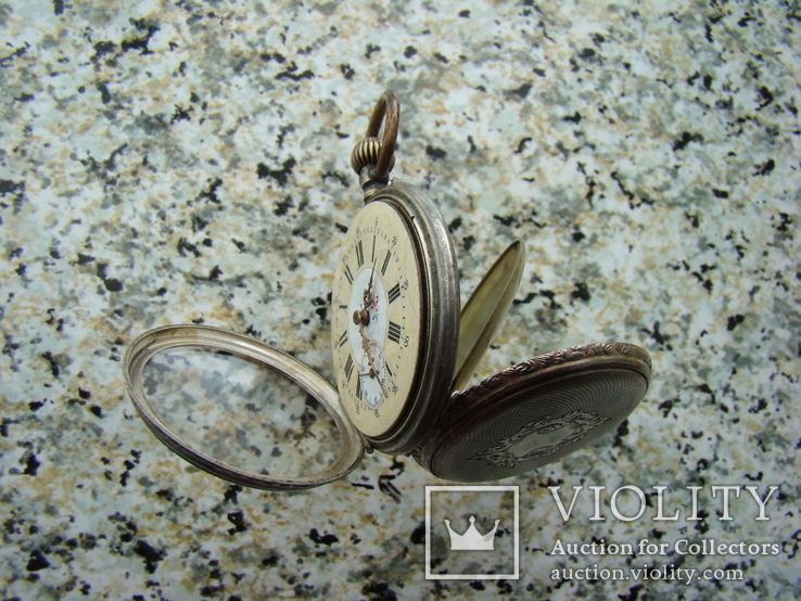 Часы карманные XIX век Швейцария серебро, фото №5