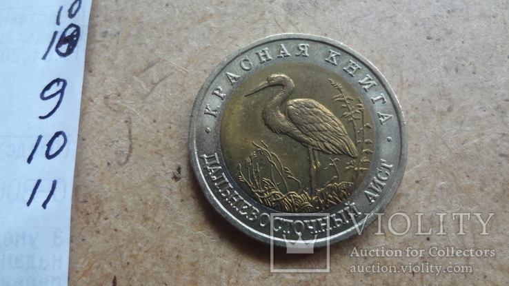 50 рублей 1993 Дальневосточный аист (9.10.11)~, фото №4