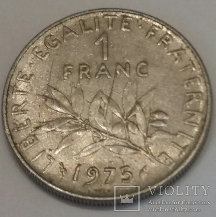 Франція 1 франк, 1975, фото №2